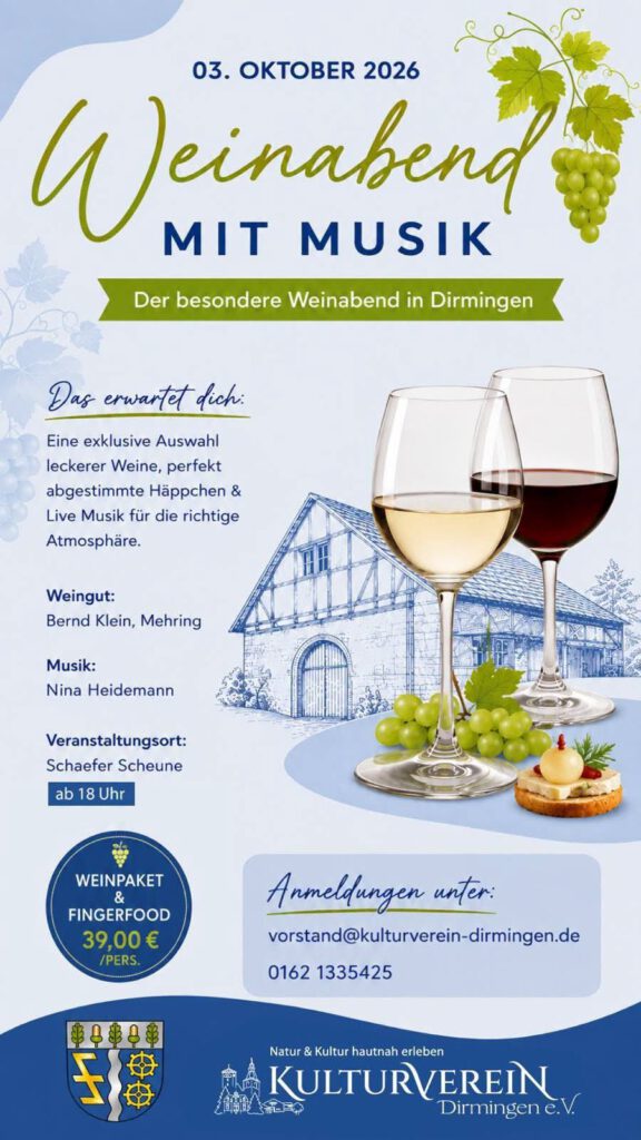 Weinabend Kulturverein Dirmingen