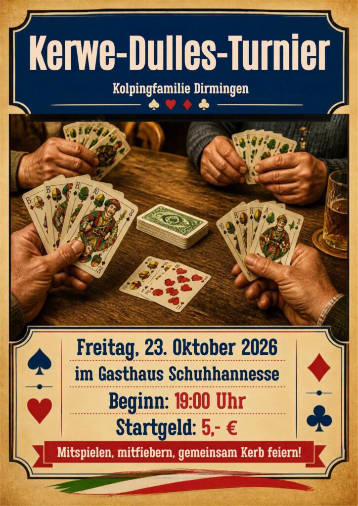 Kerwe- Dulles Turnier der Kolpingfamilie Dirmingen