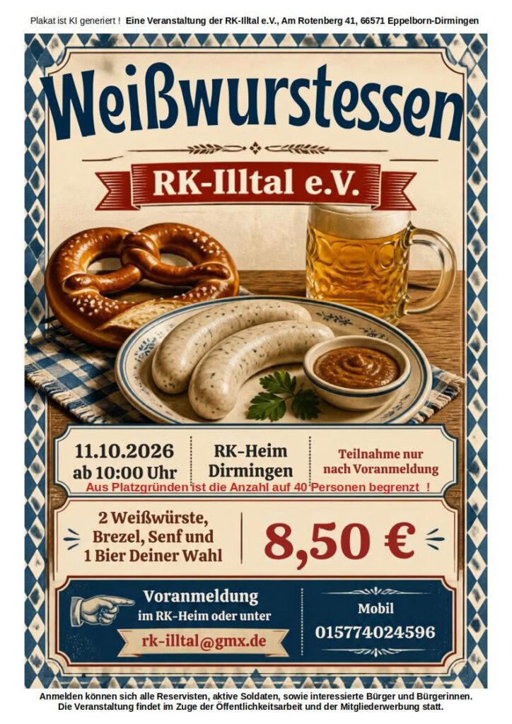 Weißwurstessen RK - Heim Dirmingen